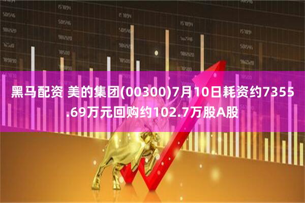 黑马配资 美的集团(00300)7月10日耗资约7355.69万元回购约102.7万股A股